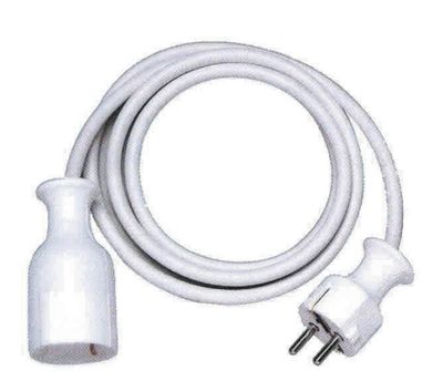 Verlängerungskabel 3m 3x1,5mm 230 V weiß mit Winkelstecker