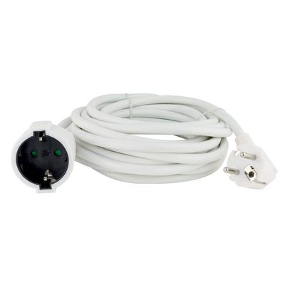 Verlängerungskabel 3m 3x1,5mm 230 V weiß mit Winkelstecker