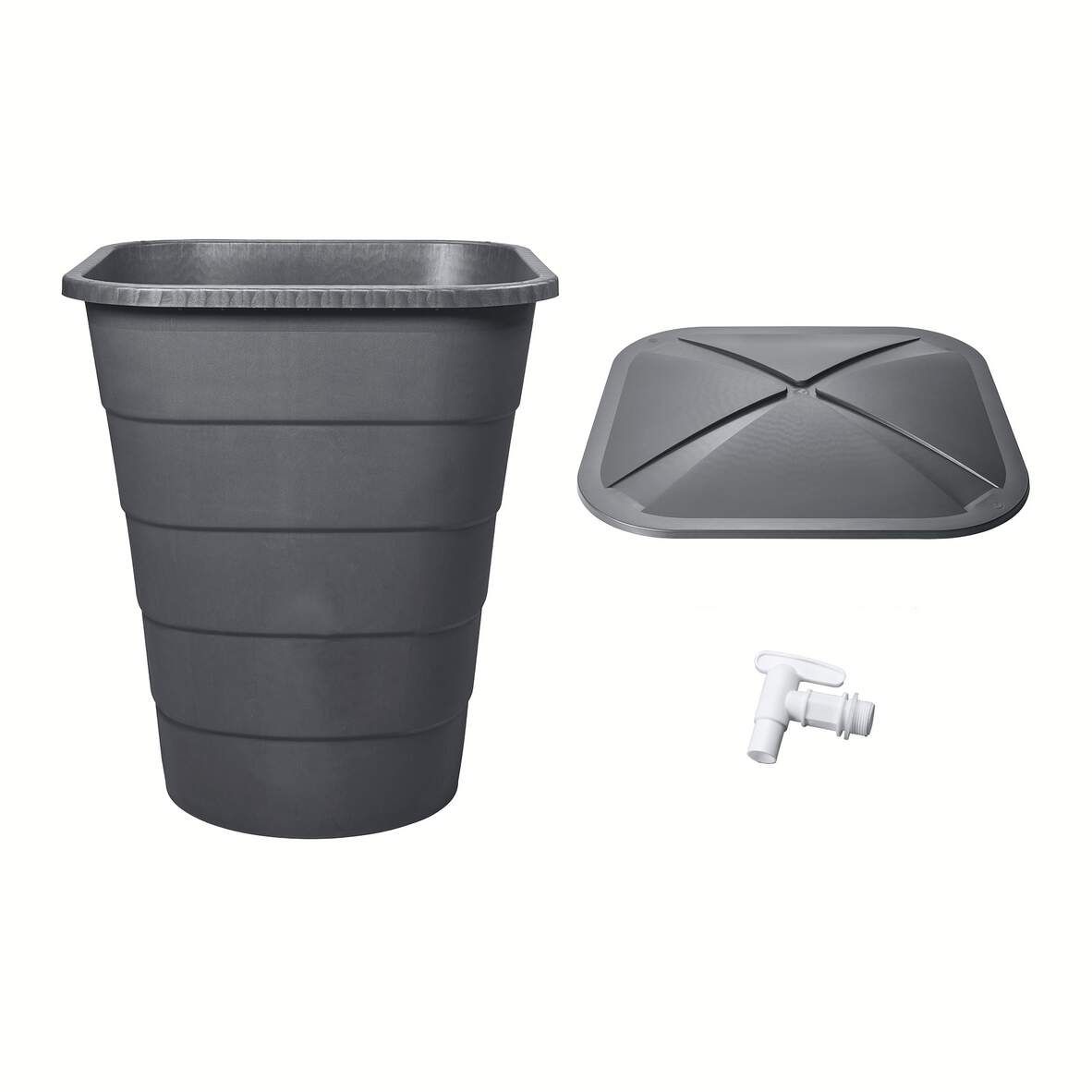 GARANTIA Regentonnen-Set 300l Ibiza grau eckig