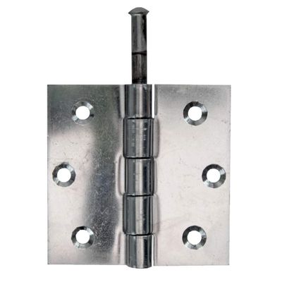 ALBERTS Scharnier quadr.gerollt NIRO 76x76x2mm,mit losem Stift