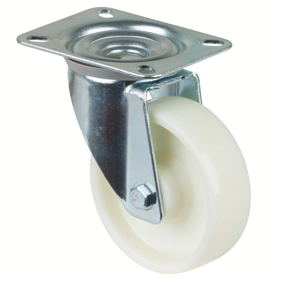 BS-ROLLEN Lenkrolle Polyamid DM 100mm mit Platte,Tragkraft 125kg