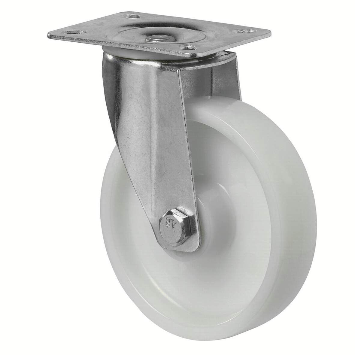 BS-ROLLEN Lenkrolle Polyamid DM 125mm mit Platte,Tragkraft 175kg