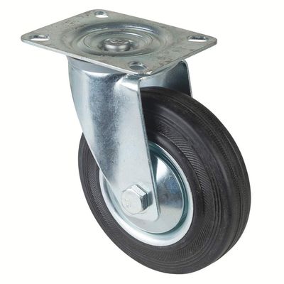 BS-ROLLEN Lenkrolle mit Platte DM 125mm Tragkraft 100kg