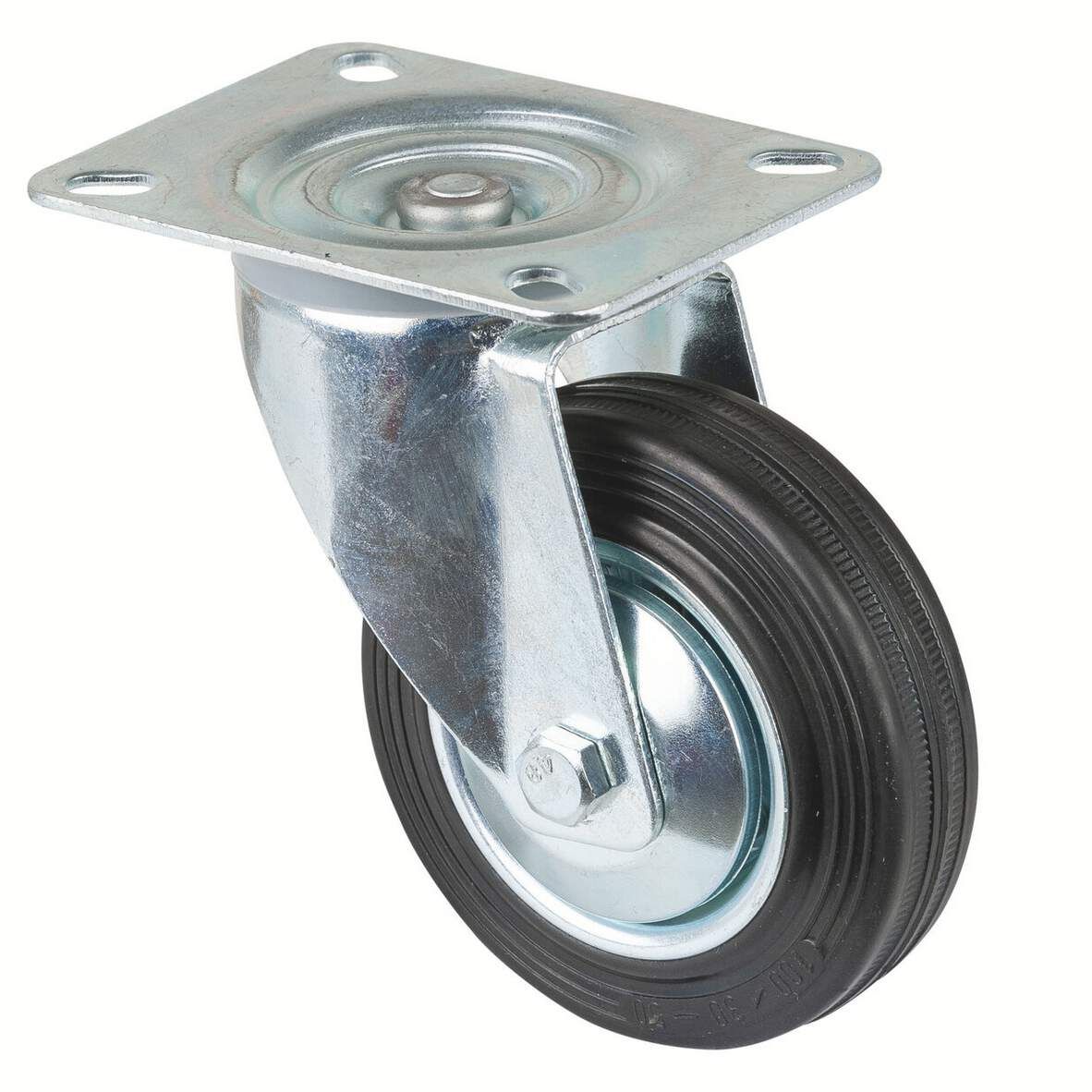BS-ROLLEN Lenkrolle mit Platte DM 100mm Tragkraft 70kg