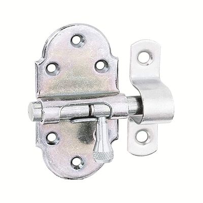 ALBERTS Grenderriegel mit Feder verzinkt 40x75mm/60x52mm,mit Messingknopf