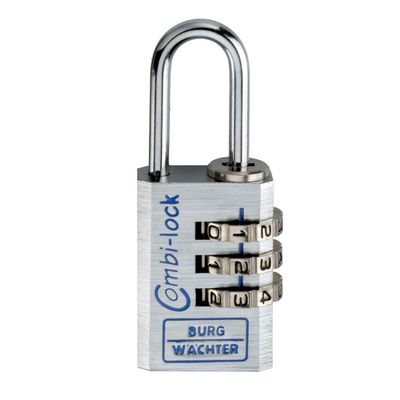 BURG WÄCHTER Zahlen-Vorhangschloss 40mm chrom,4 Zahlenrollen