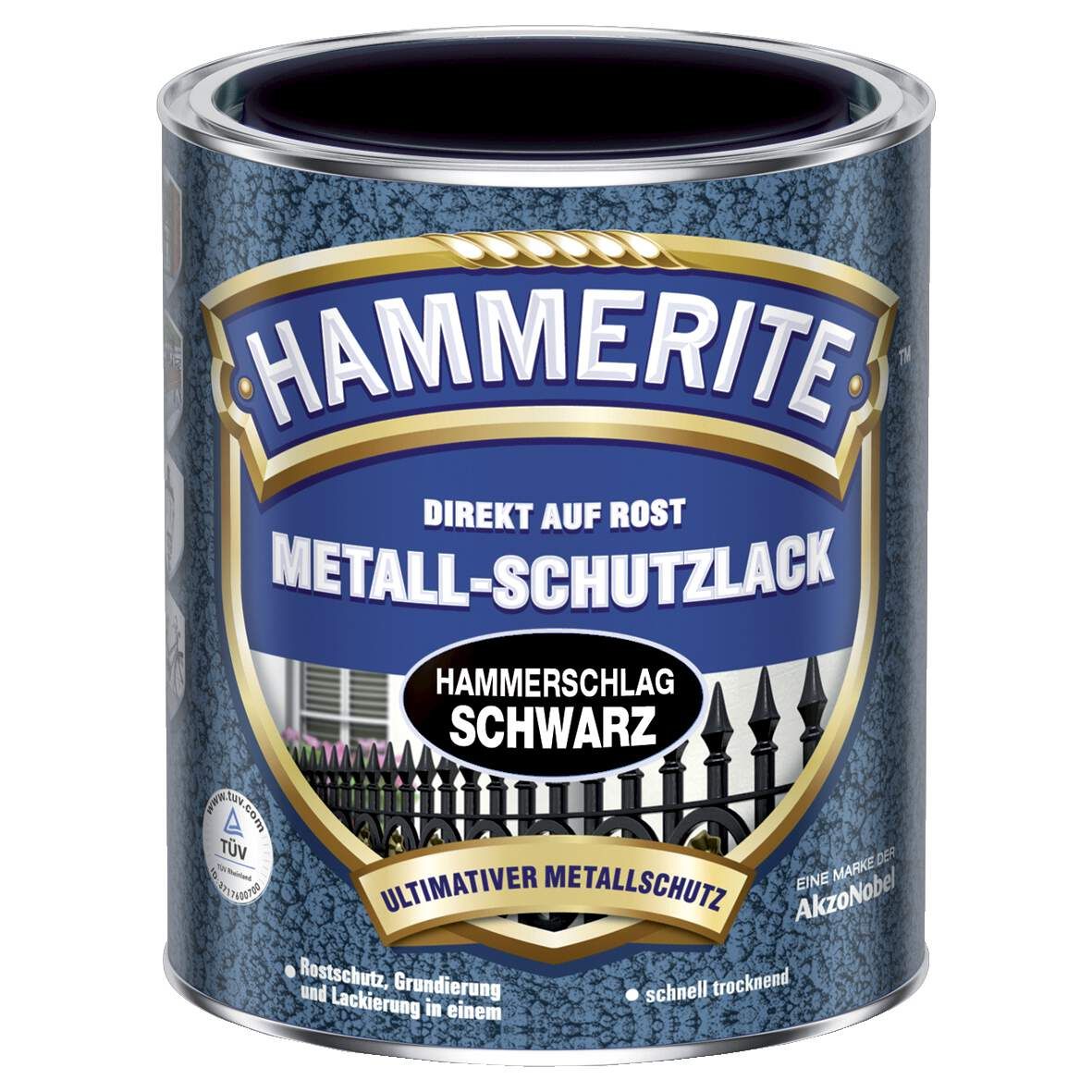 HAMMERITE Metallsch.HSL schwarz 0,75L lösemittelhältig