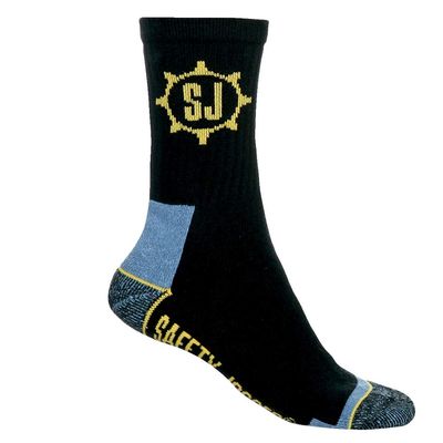 SAFETY JOG Arbeitssocken 43-47 3er SB schwarz/gelb