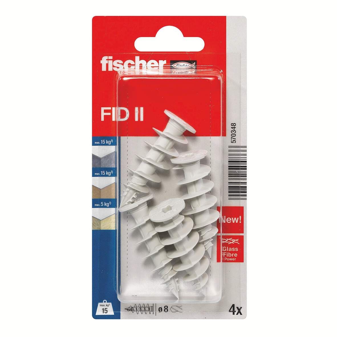 FISCHER Dämmstoffdübel FID II K 4 Stück SB-Karte