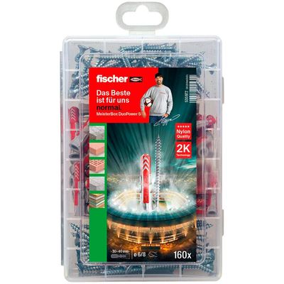 FISCHER Meisterbox DUOPOWER 160-teilig Dübel 6,8,10/mit Schrauben