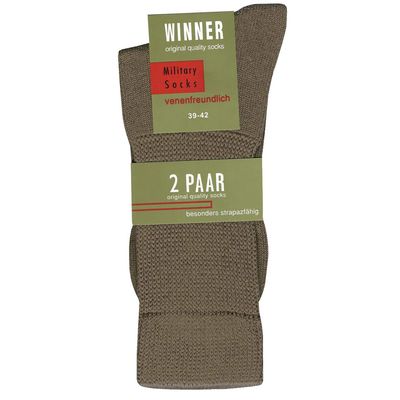 Herrensocken Militär Gr.39-42 888 oliv venenfreundlich 2er