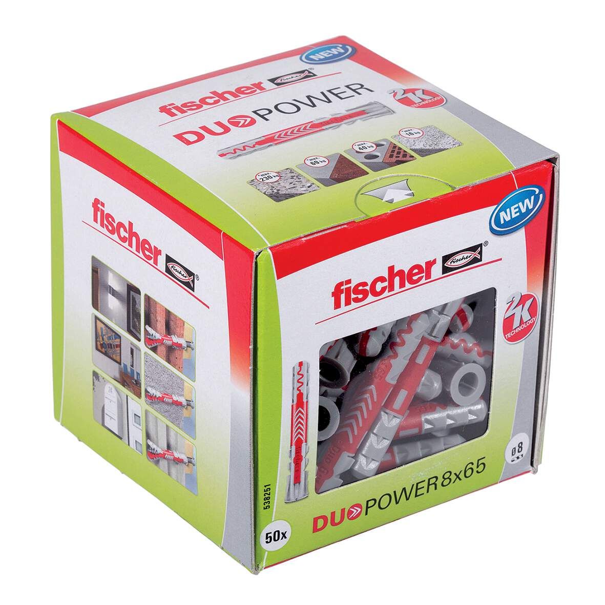 FISCHER Dübel DUOPOWER 8x65 50 Stück