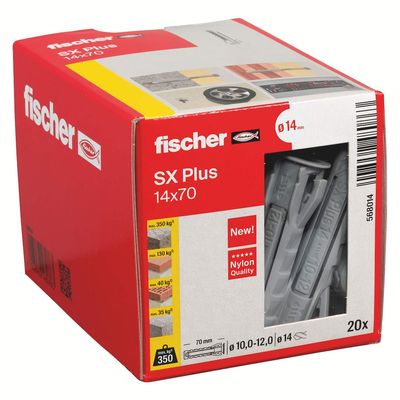 FISCHER Spreizdübel SX Plus 14X70 4fach-Spreizung,1Pkg.=20 Stück