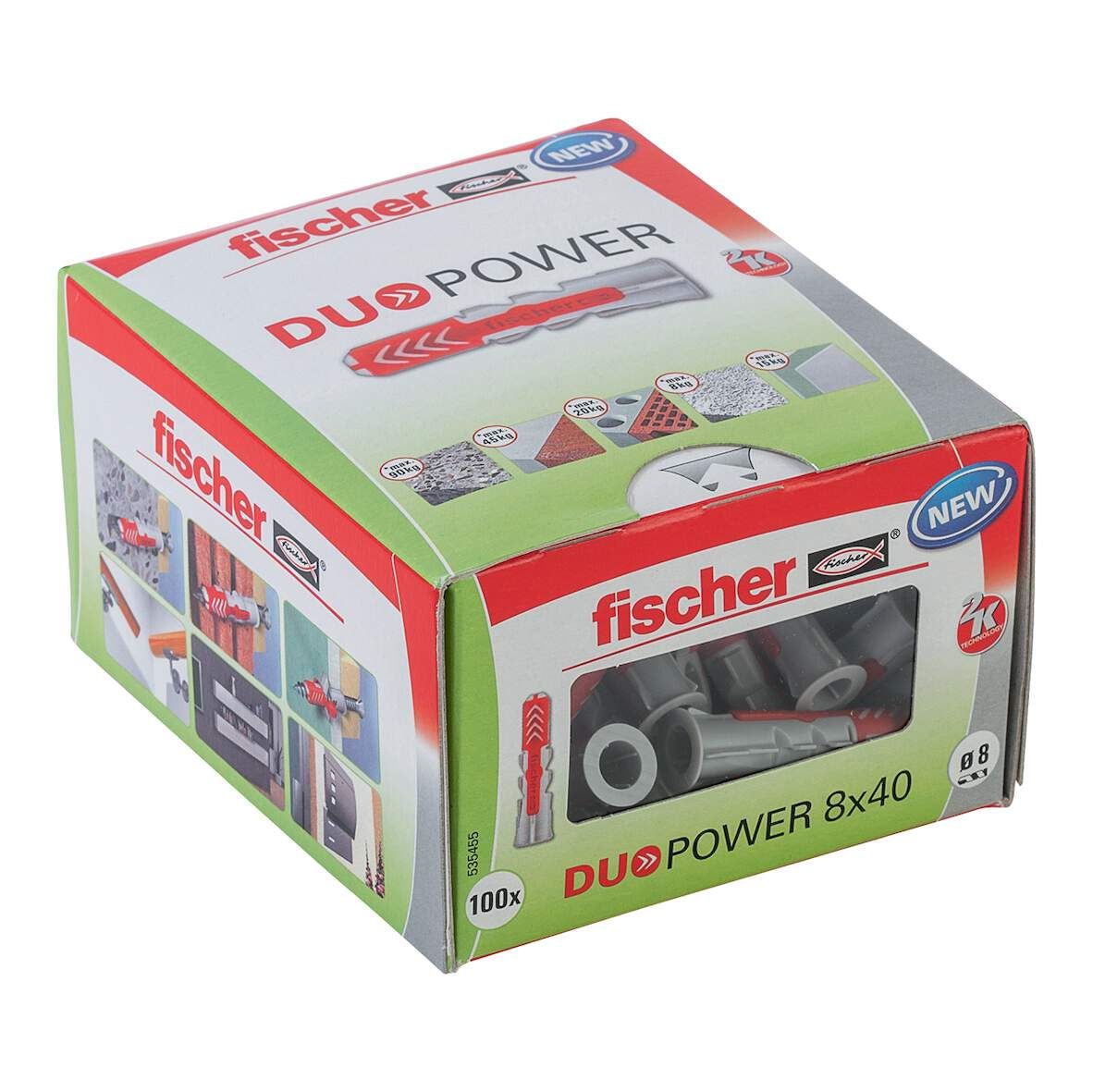 FISCHER Dübel DUOPOWER 8x40 100 Stück