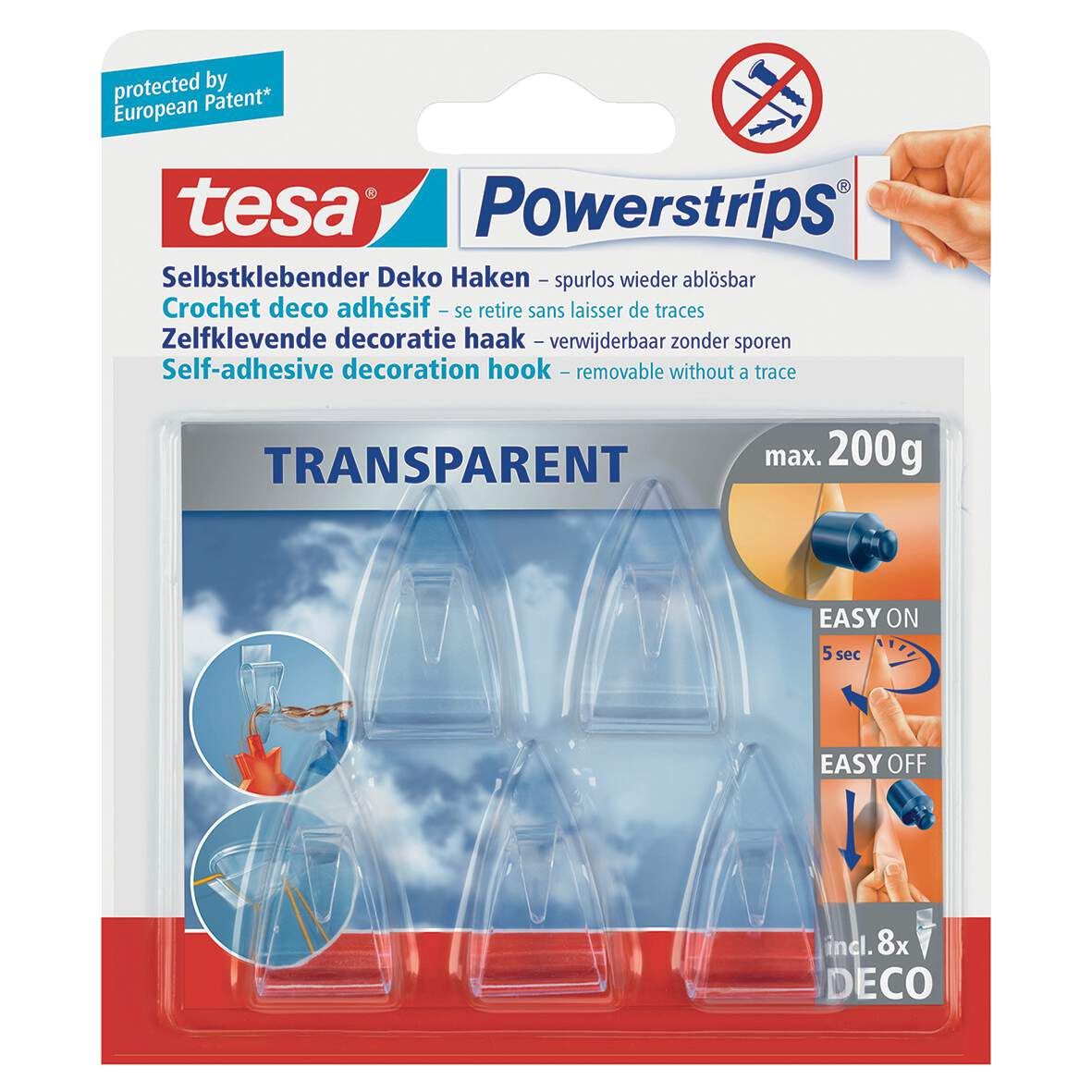 TESA Power Strips Deco Haken 5 Stück