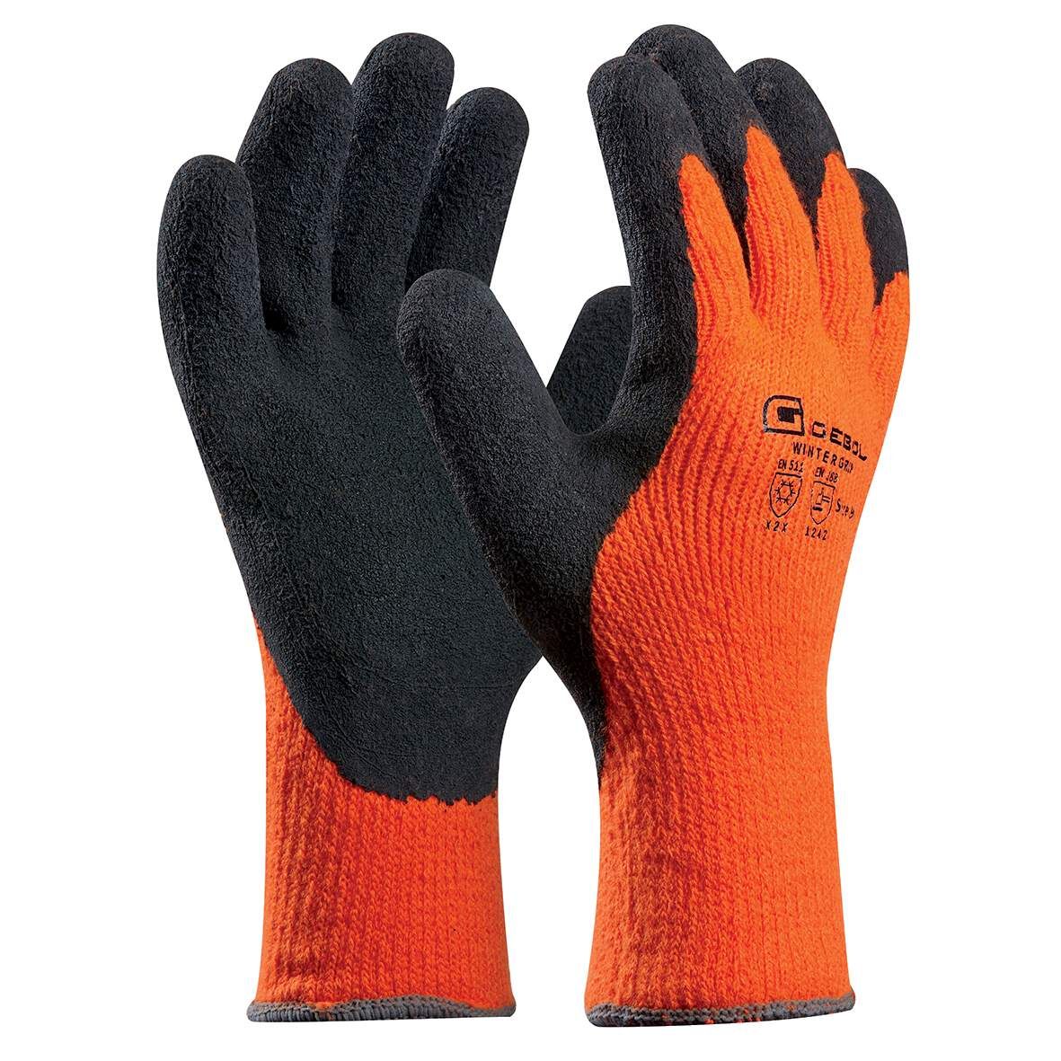 GEBOL Arbeitshandschuh orange Gr.10 Winter Grip SB