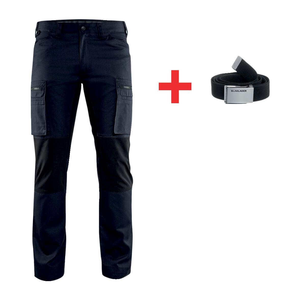BLAKLÄDER Bundhose Service Stretch Gr.44 dunkelgrau/schwarz