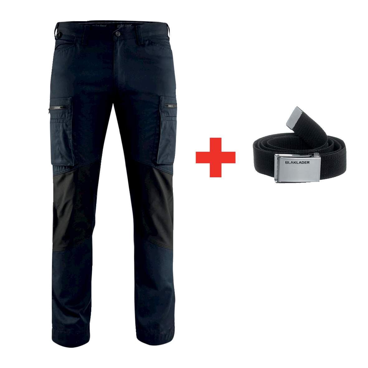 BLAKLÄDER Bundhose Service Stretch Gr.56 dunkelblau/schwarz