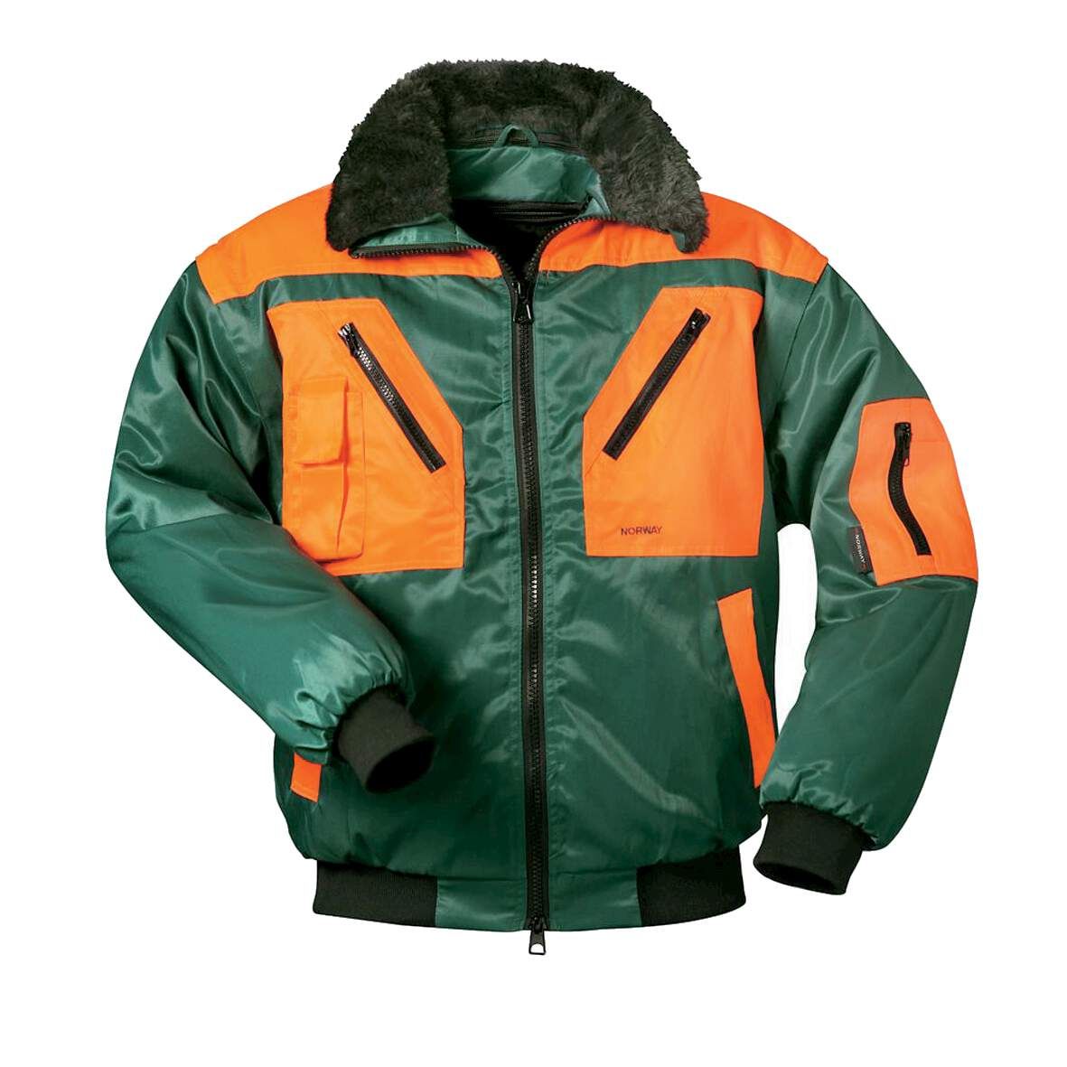 NORWAY Pilotenjacke Rotdorn Gr.2XL grün/orange