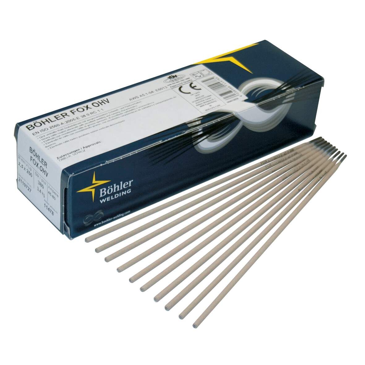 BÖHLER Elektroden FOX OHV 2,5x250mm 1 Packung=320 Stück