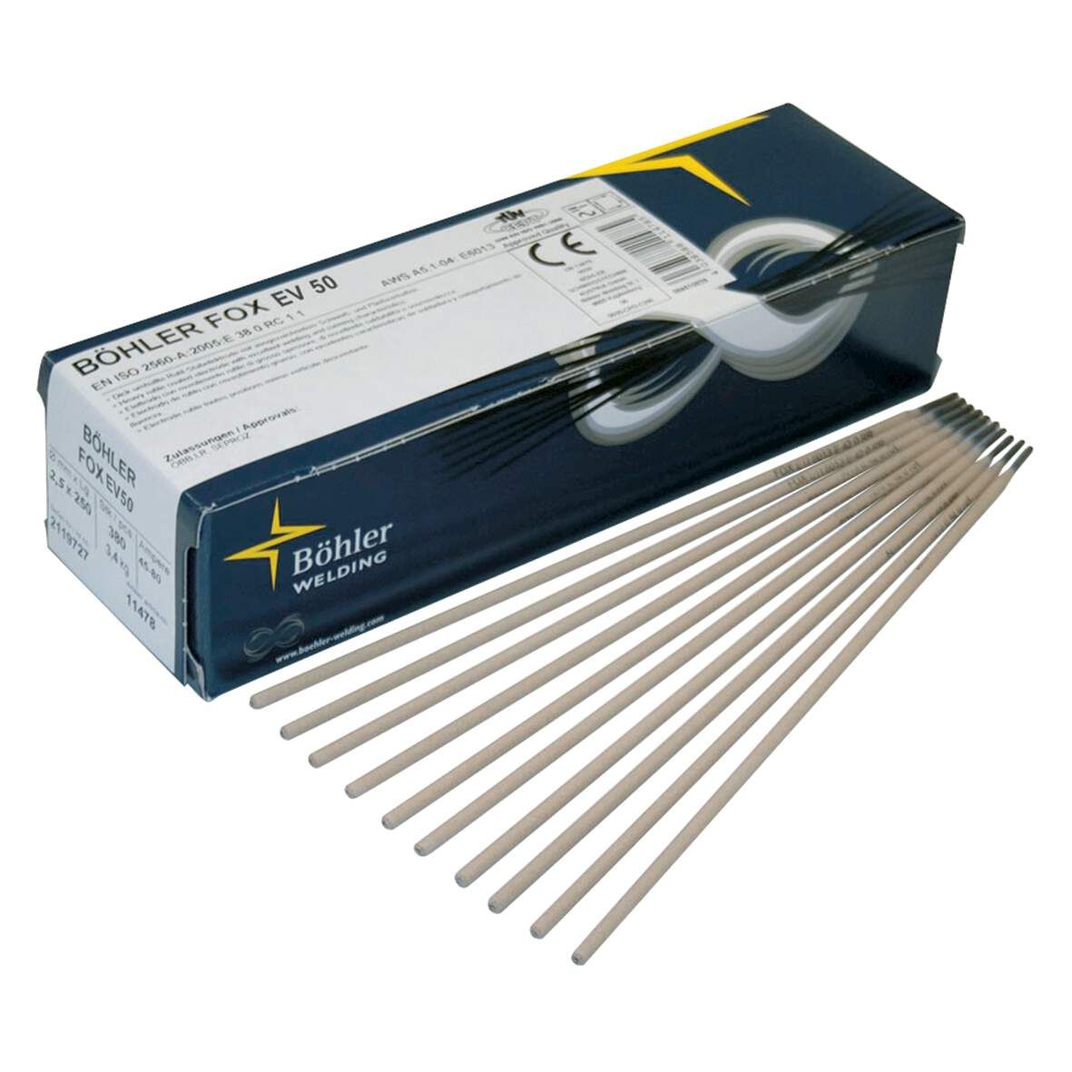 BÖHLER Elektroden FOX EV 50 2,5x250mm 1 Pkg.=190 Stück