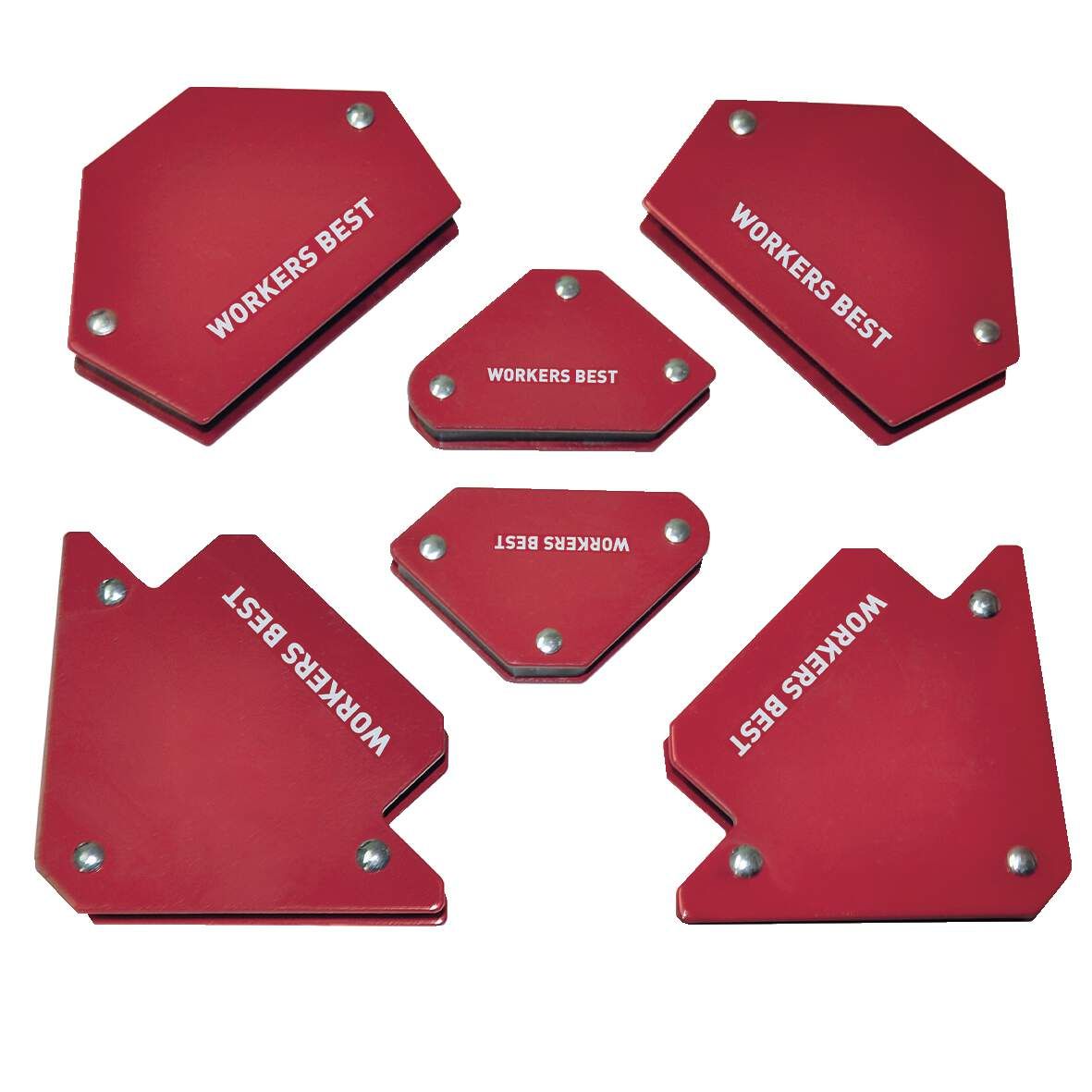 WORKERS BEST Schweißmagneten-Set 6-teilig 3 Größen