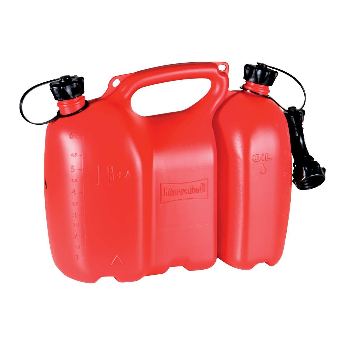 HUENERSDOR Kraftstoff-Doppelkanister rot 6l und 3l
