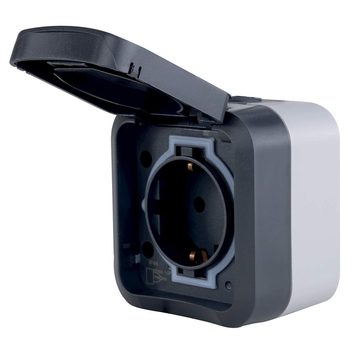 REV Feuchtraum-AP Steckdose grau AquaStorm IP55/IP44