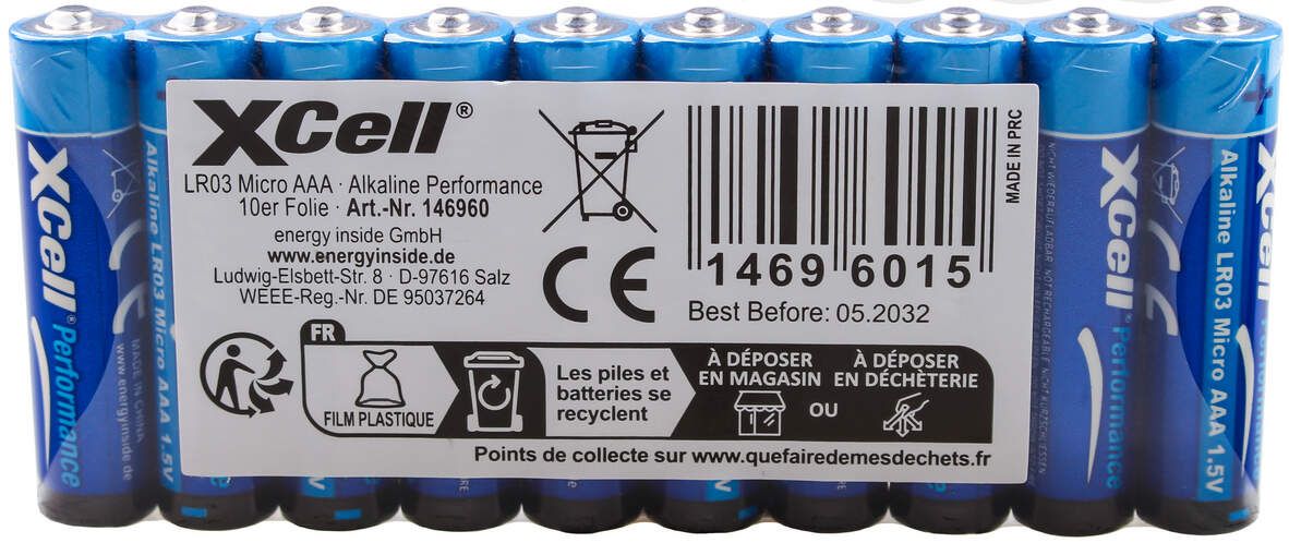 XCELL Alkaline-Batterie AAA 100er- Box 1,5 V