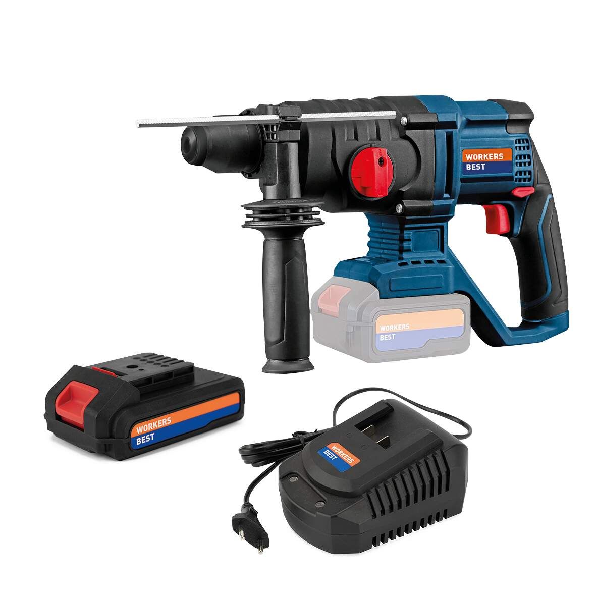 WORKERS BE Akku-Bohr-Meißelhammer BL WB 18V-BSM CPF+2,0 Ah-Startkit