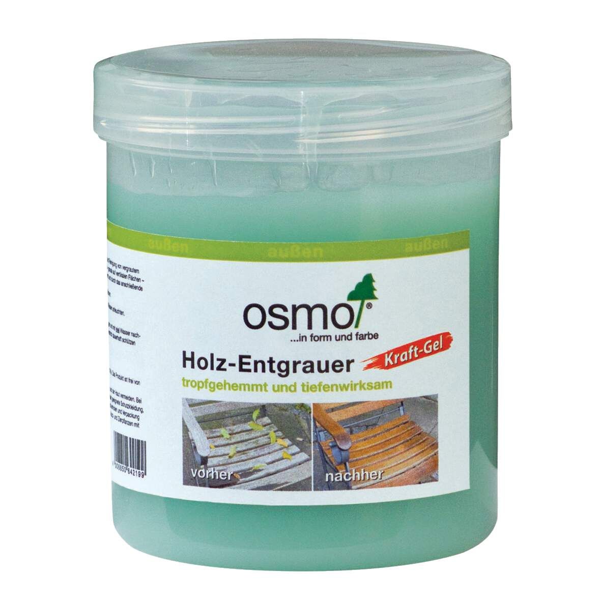 OSMO COLOR Holz-Entgrauer Kraft-Gel 2,5L mit Bürste