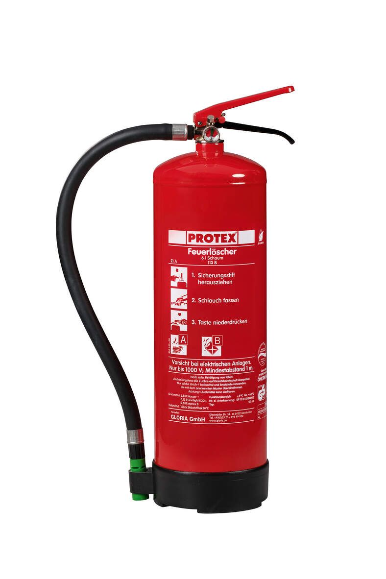 PROTEX Feuerlöscher Wasser/Schaum SDE E fluorfrei/A+B 6l DD