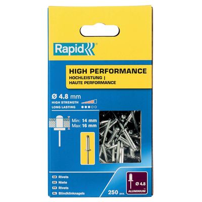 RAPID Blindniete universal DM 4,8x20mm Alu, 250 Stk/Schachtel