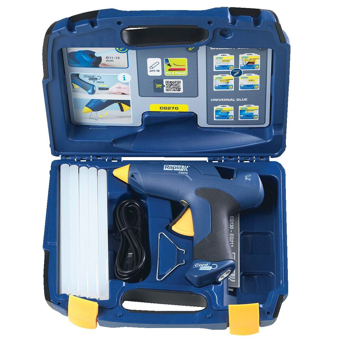 RAPID Heißklebepistole CG270 kabellos inklusive Koffer und Zubehör