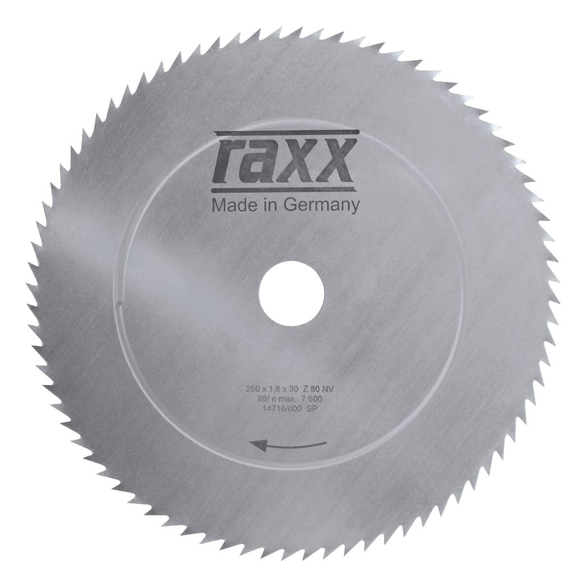 RAXX Kreissägeblatt Spitzzahn NV 250x1,6x30mm Z=80