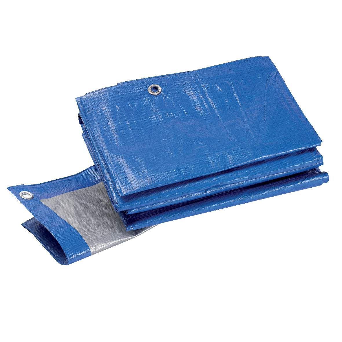 SCHULLER Industrieplane mit Öse Terra blau/grau 8x10m 180g