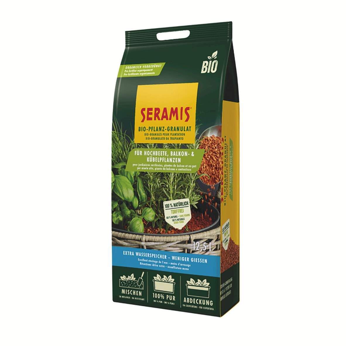 SERAMIS Pflanz-Granulat Bio 12,5l Hochbeet und Kübelpflanzen