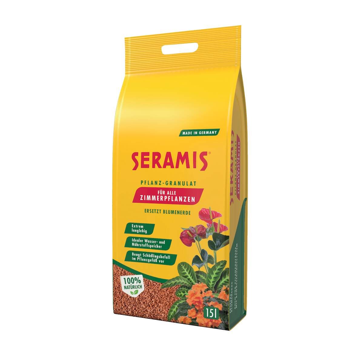 SERAMIS Pflanz-Granulat 15l für Zimmerpflanzen