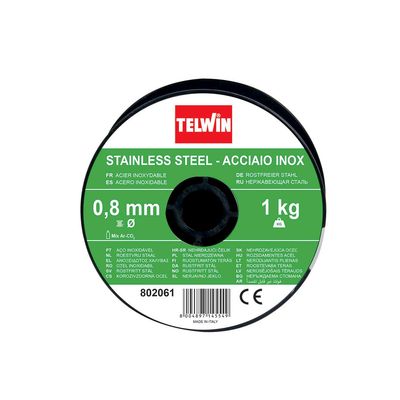 TELWIN Edelstahl-Schweißdraht 0,8mm 1 kg Spule