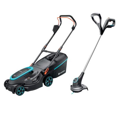 GARDENA Akku-Rasenmäher und Trimmer Set
