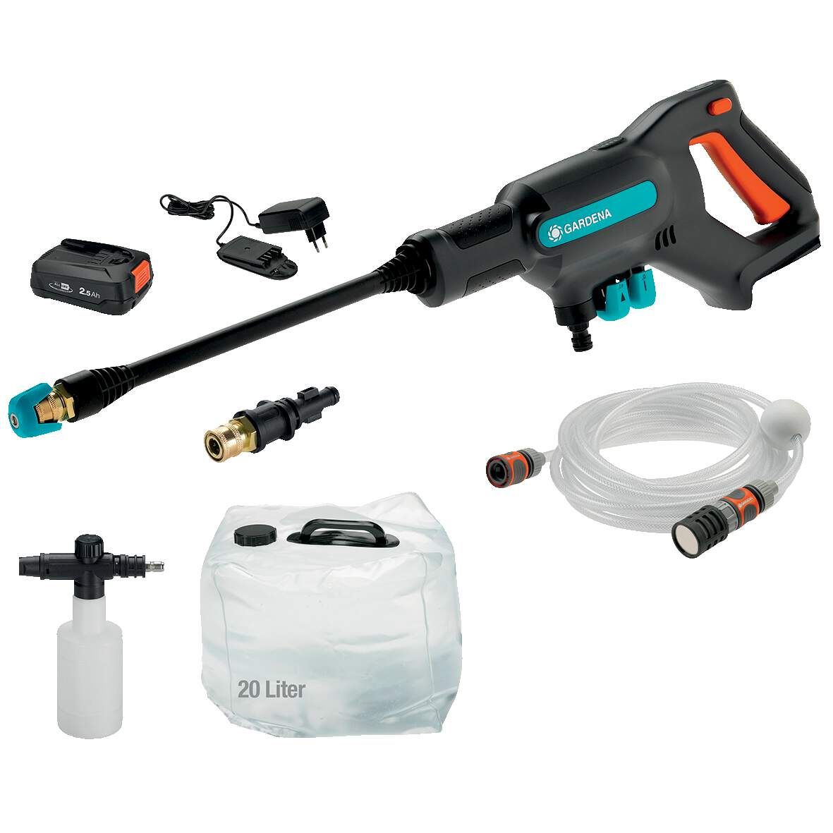 GARDENA Akku-Mitteldruckreiniger Aqua Clean 24/18V P4A Premium Set