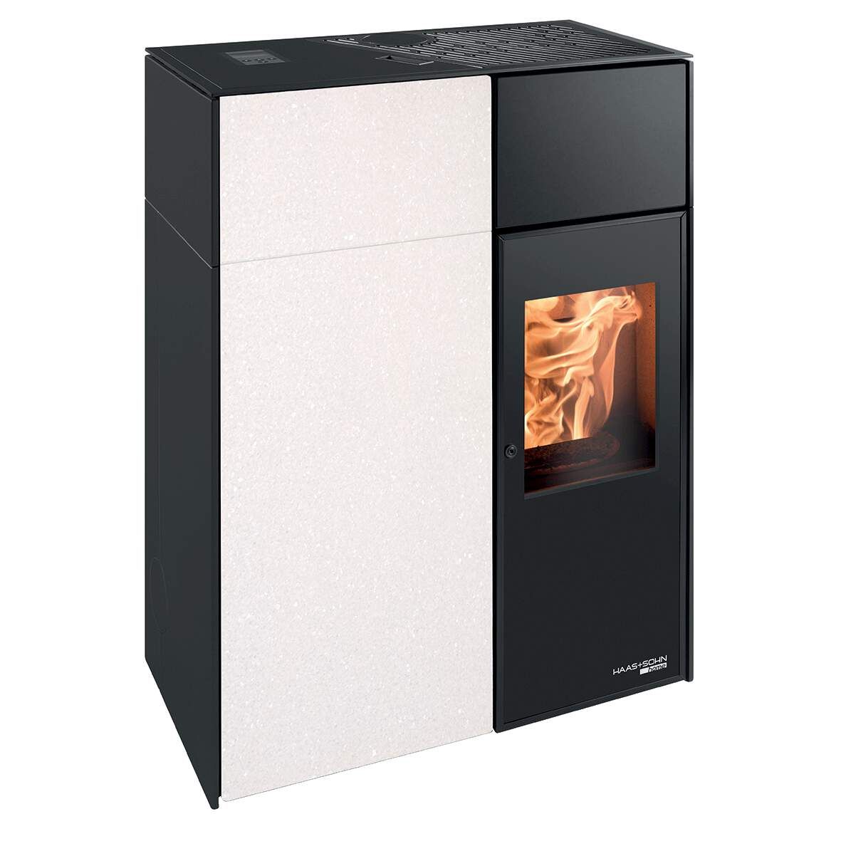 HAAS+SOHN Pelletofen Lucca II RLU 442.08-ST SW, Quarzit
