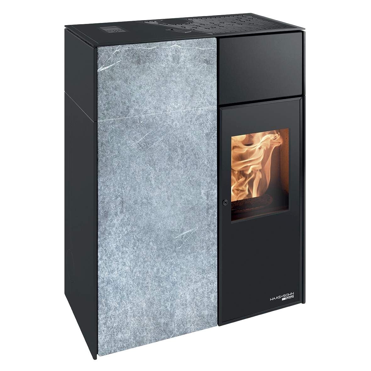 HAAS+SOHN Pelletofen Lucca II RLU 442.08-ST SW, Serpentino