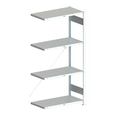 META Steckregal 150 Clip Set verzinkt AR 200x100x40cm, 4 Böden
