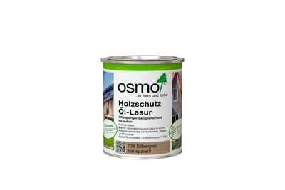 OSMO COLOR Holzschutz Öl-Lasur 2,5l Silbergrau