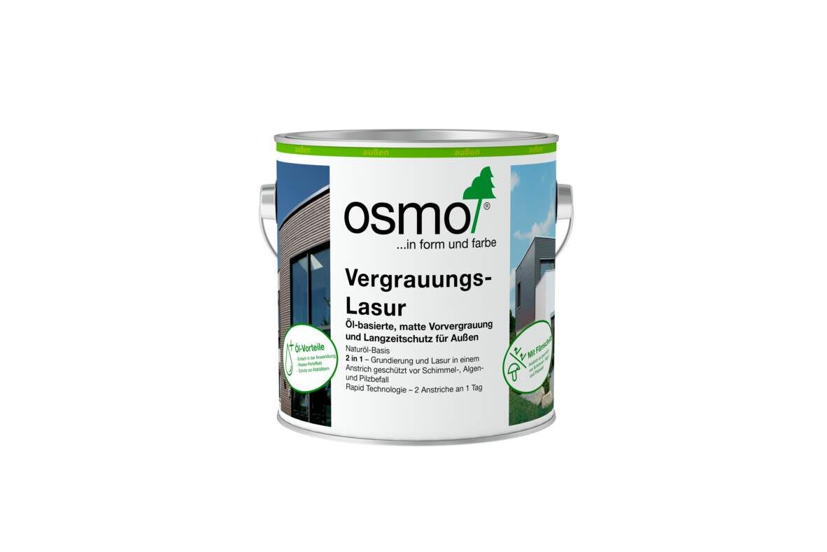 OSMO COLOR Vergrauungs-Lasur 2,5l Perlgrau