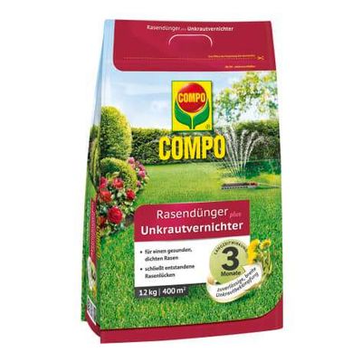COMPO Rasendünger plus Unkrautvernichter 12kg