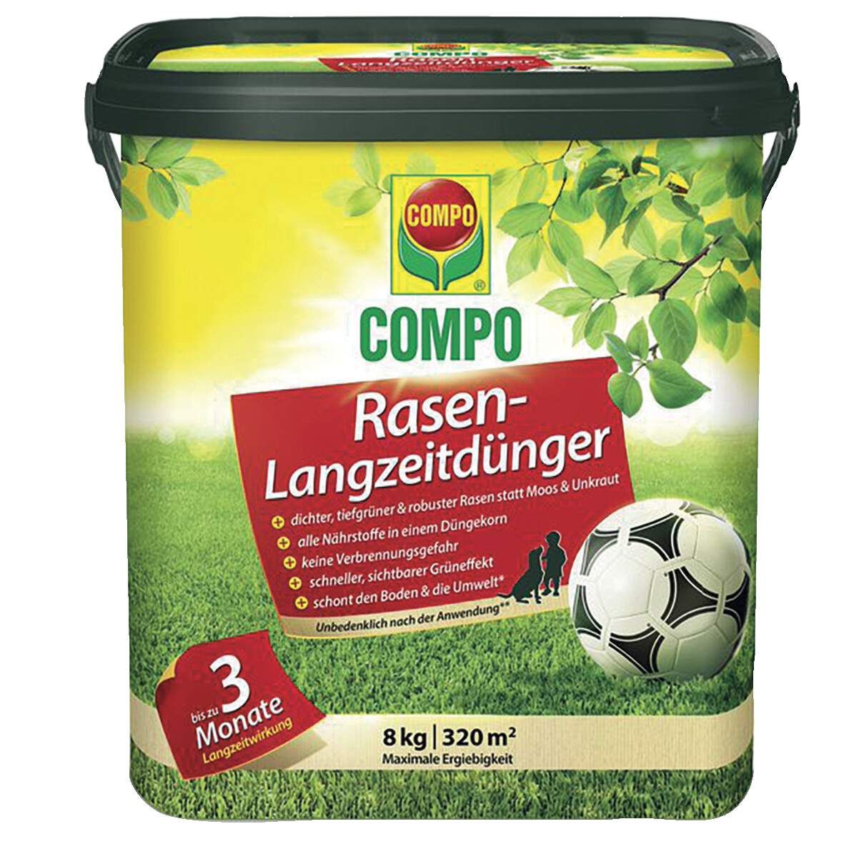 COMPO Rasendünger mit Langzeitwirkung 8kg