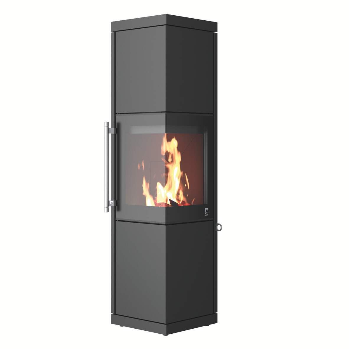 DROOFF Kaminofen Livera 2 L rechts Stahl schwarz