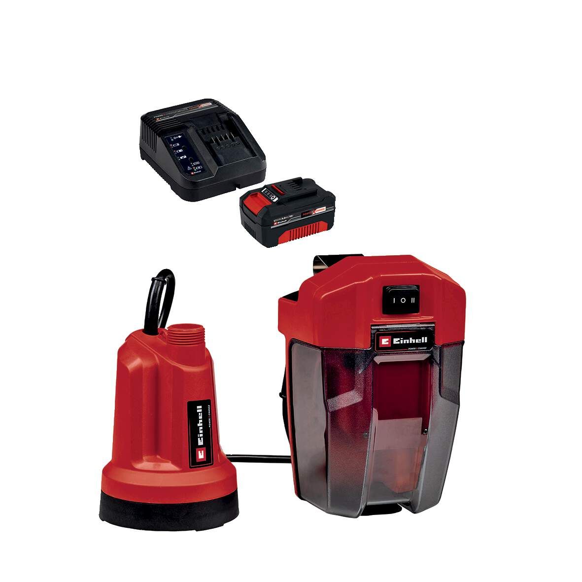 EINHELL Akku-Klarwasserpumpe GE-SP 18 LL Li 4,0 Ah Set